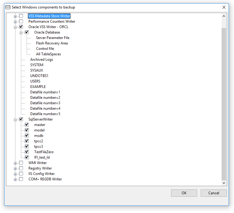 Select Oracle component